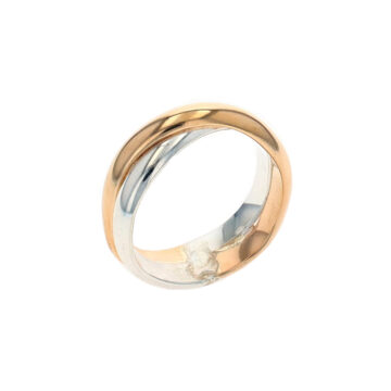 Sterling Silver Two-Tone Twisted Ring