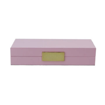 Pink Lacquer Box With Gold Clasp