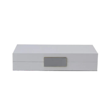 White Lacquer Box With Silver Clasp