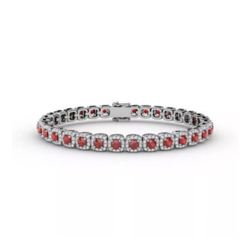 sparkling style ruby and diamond bracelet 