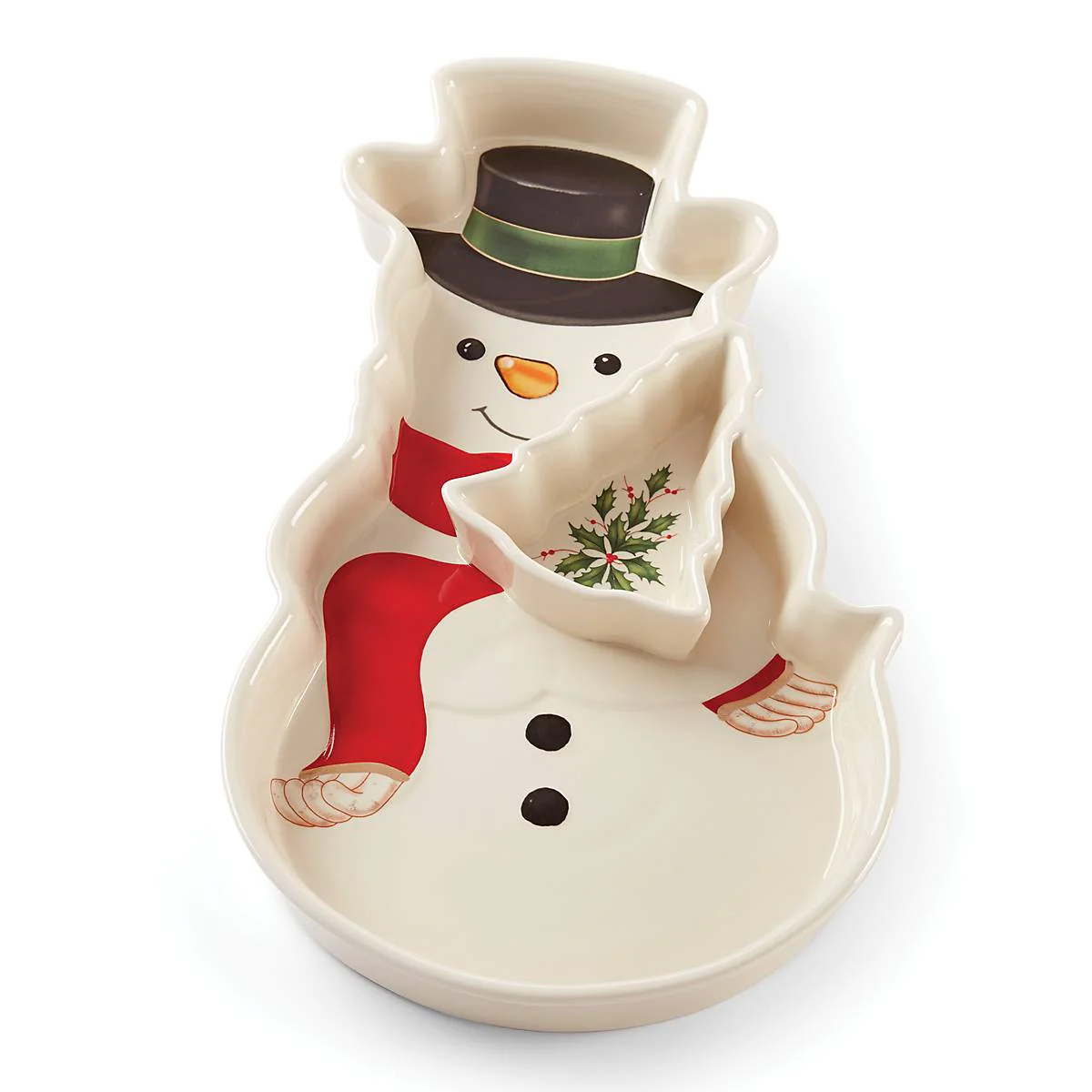 Holiday Entertaining Snowman Chip & Dip