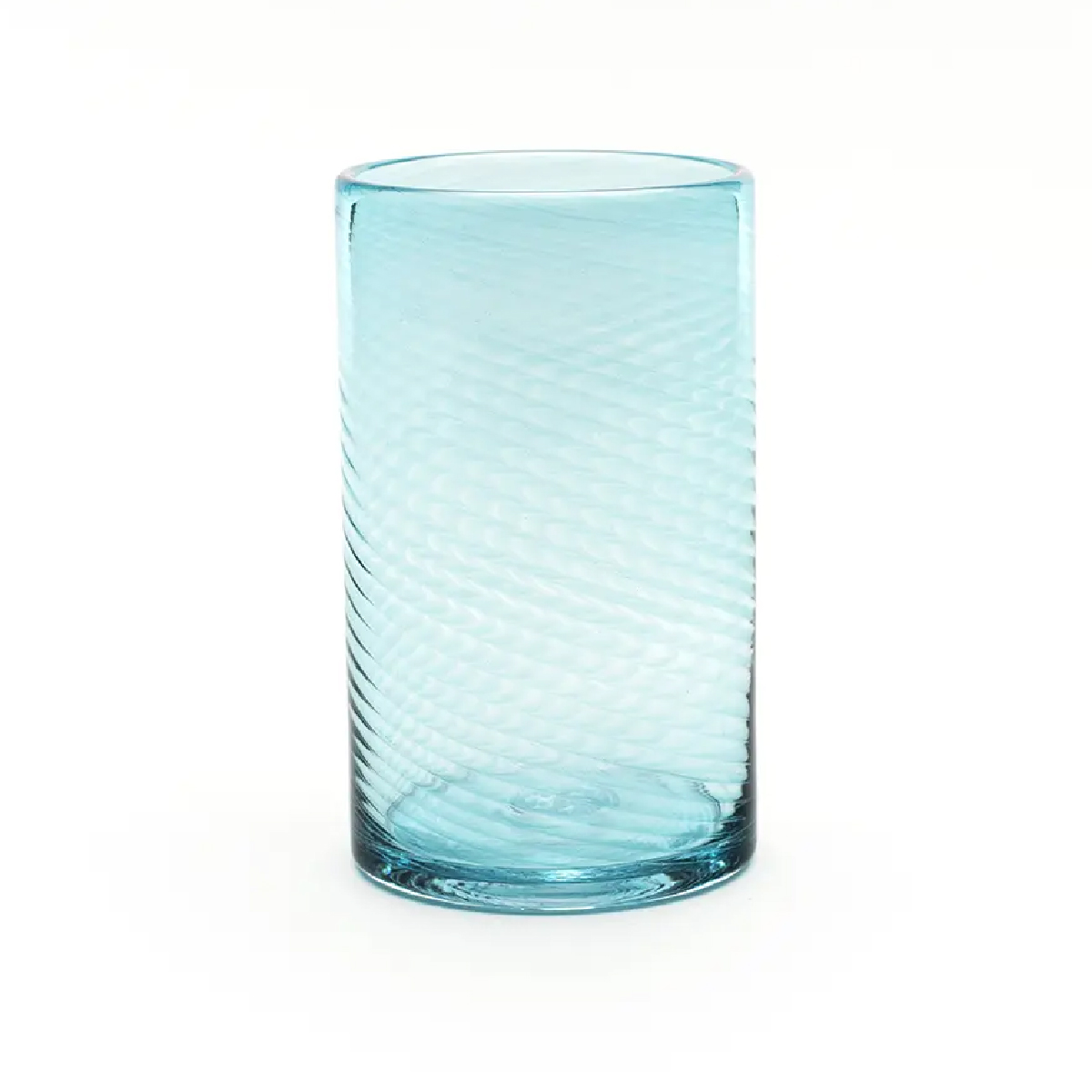 Saban Glass - Twisty High Ball: Copper Blue