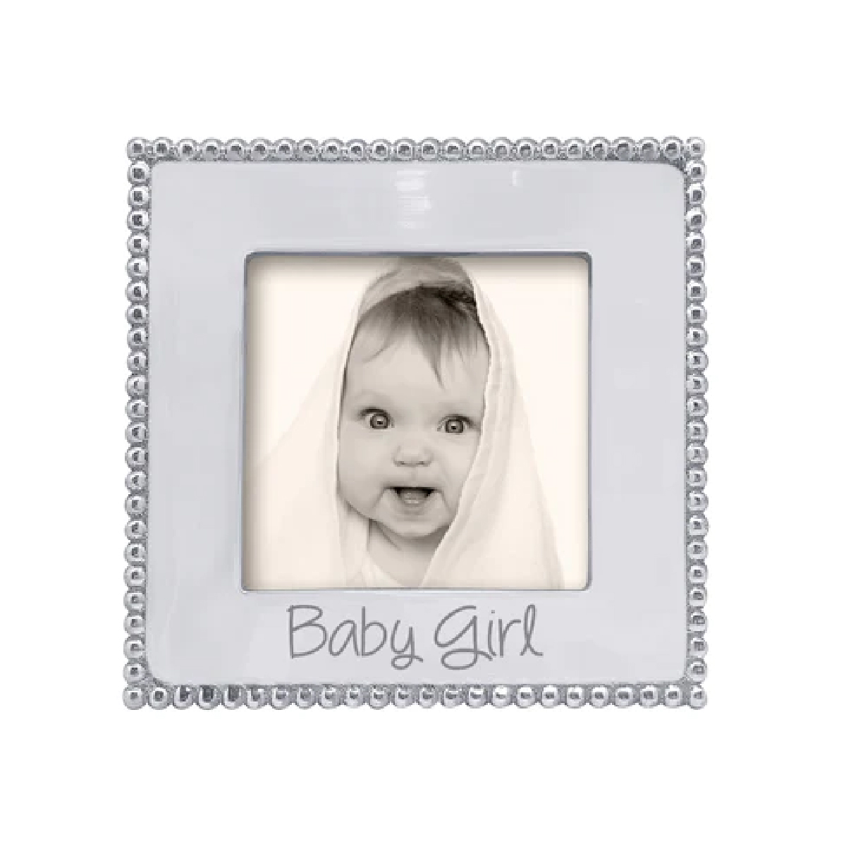 Mariposa - "Baby Girl" 4x4 Beaded Frame