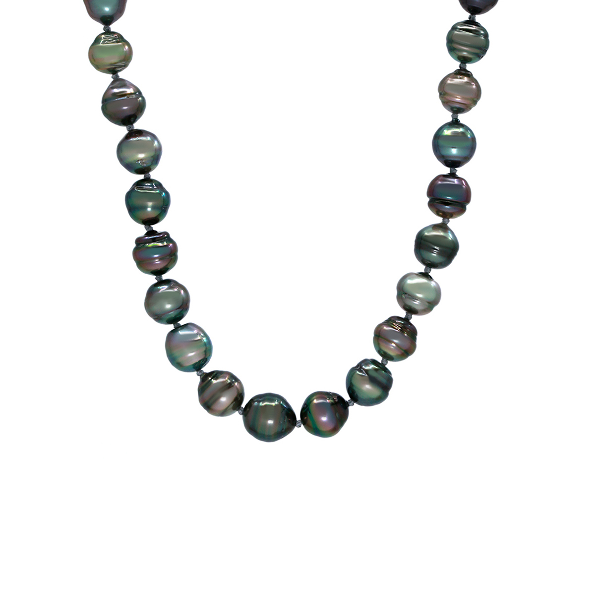 Sterling Silver Baroque Tahitian Pearl Necklace