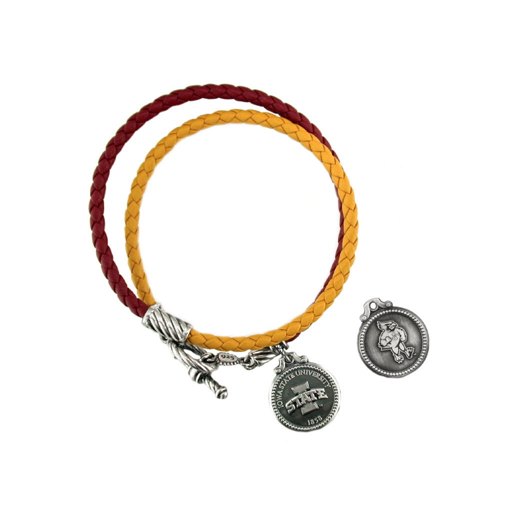 Sterling Silver ISU Antique Charm Bracelet