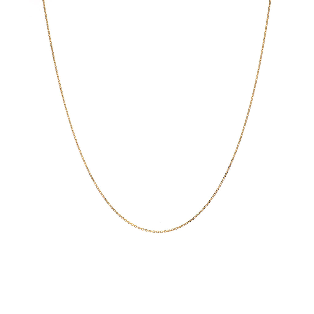 18K Yellow Gold 18-inch 1.2 mm Diamond-Cut Cable Chain