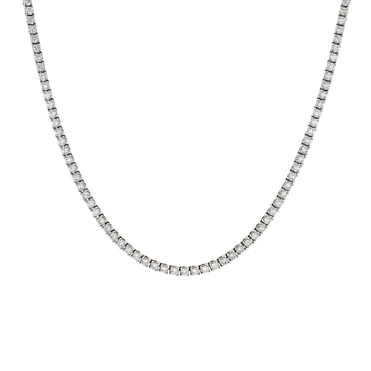 14K White Gold 11.64 Carat Diamond Necklace