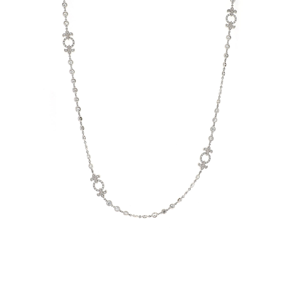 Platinum 13.16 Carat Fancy Diamond Necklace