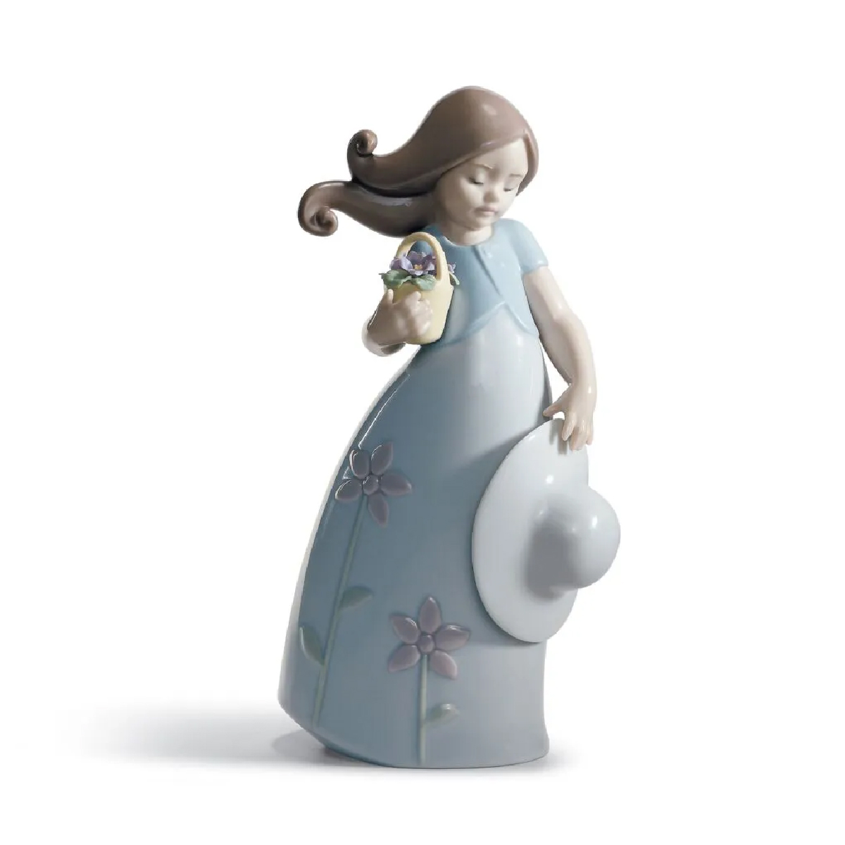 Lladro Little Violet Girl Figurine