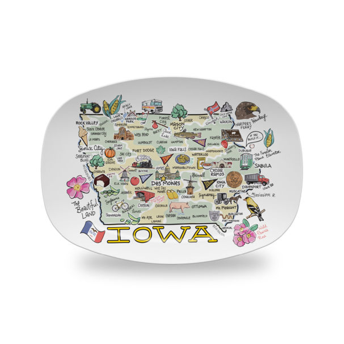 Fishkiss Iowa Platter