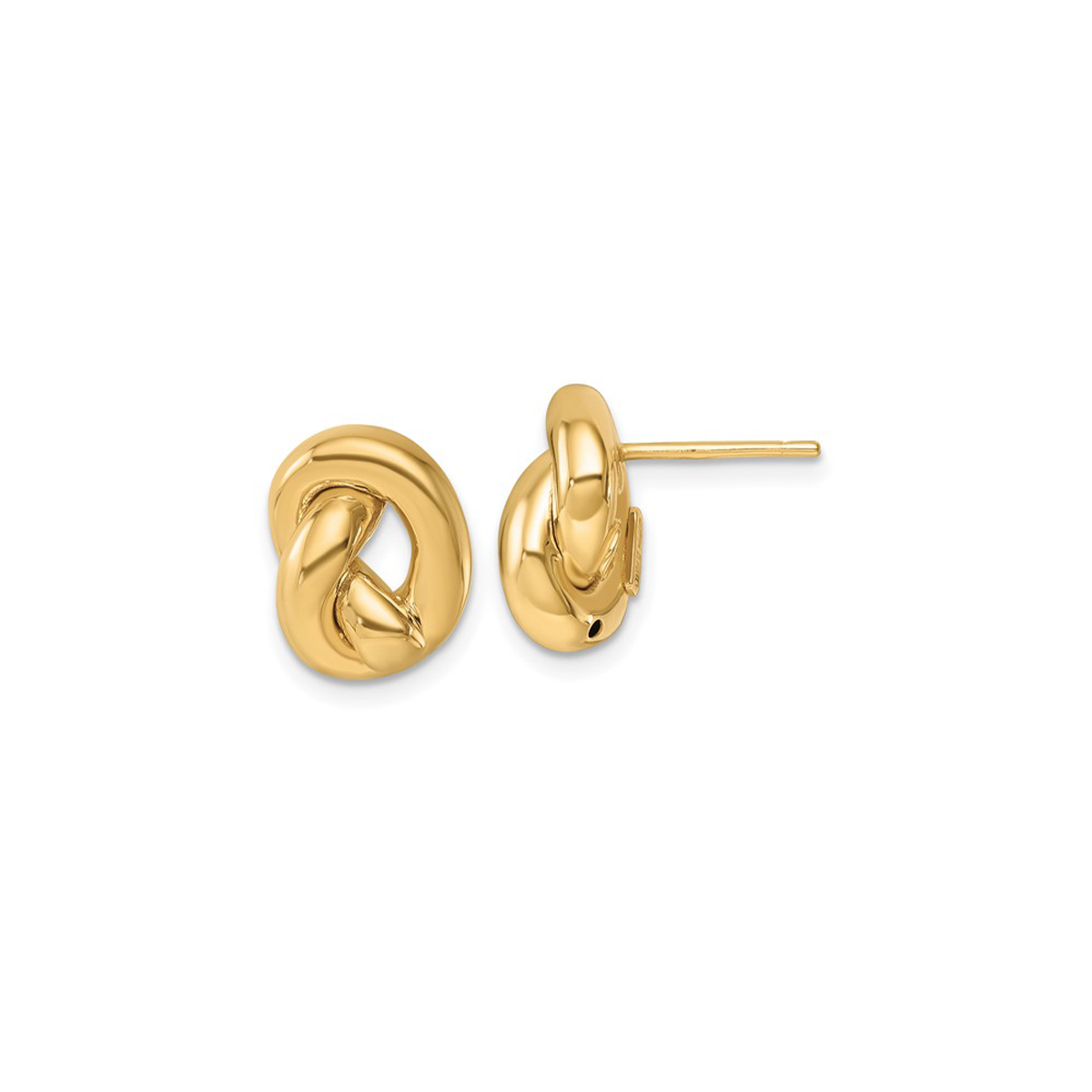 14K Yellow Gold Fancy Knot Earrings