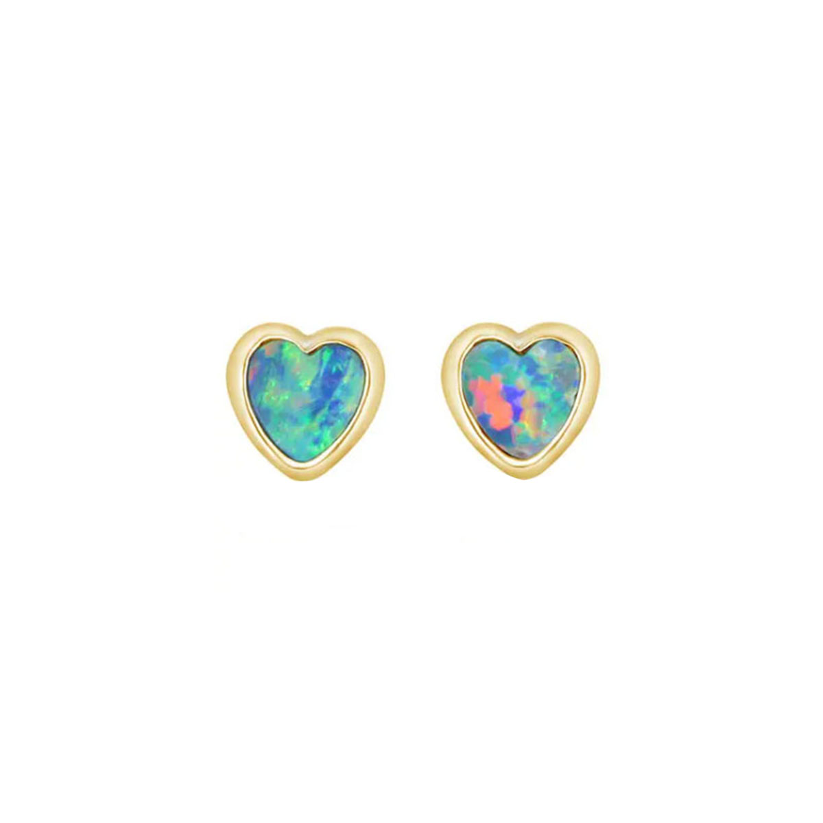 Heart on sale opal earrings