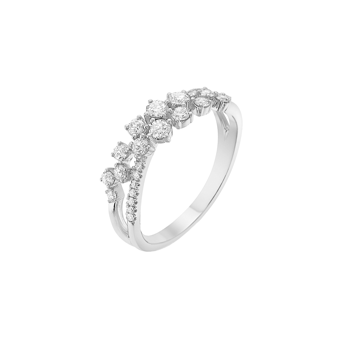 14K White Gold 0.50 Carat Diamond Fashion Ring