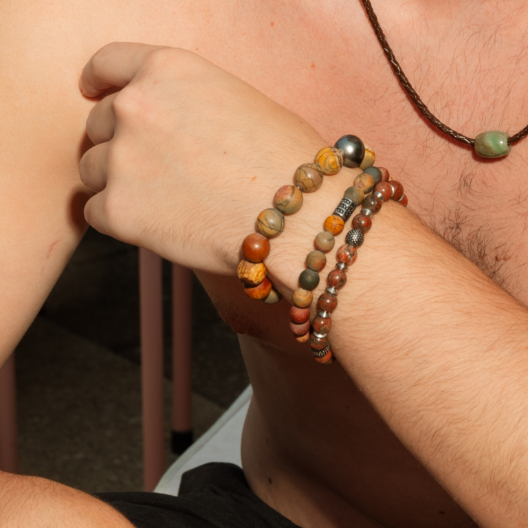 Tahitian Pearl and Picasso Jasper Bracelet