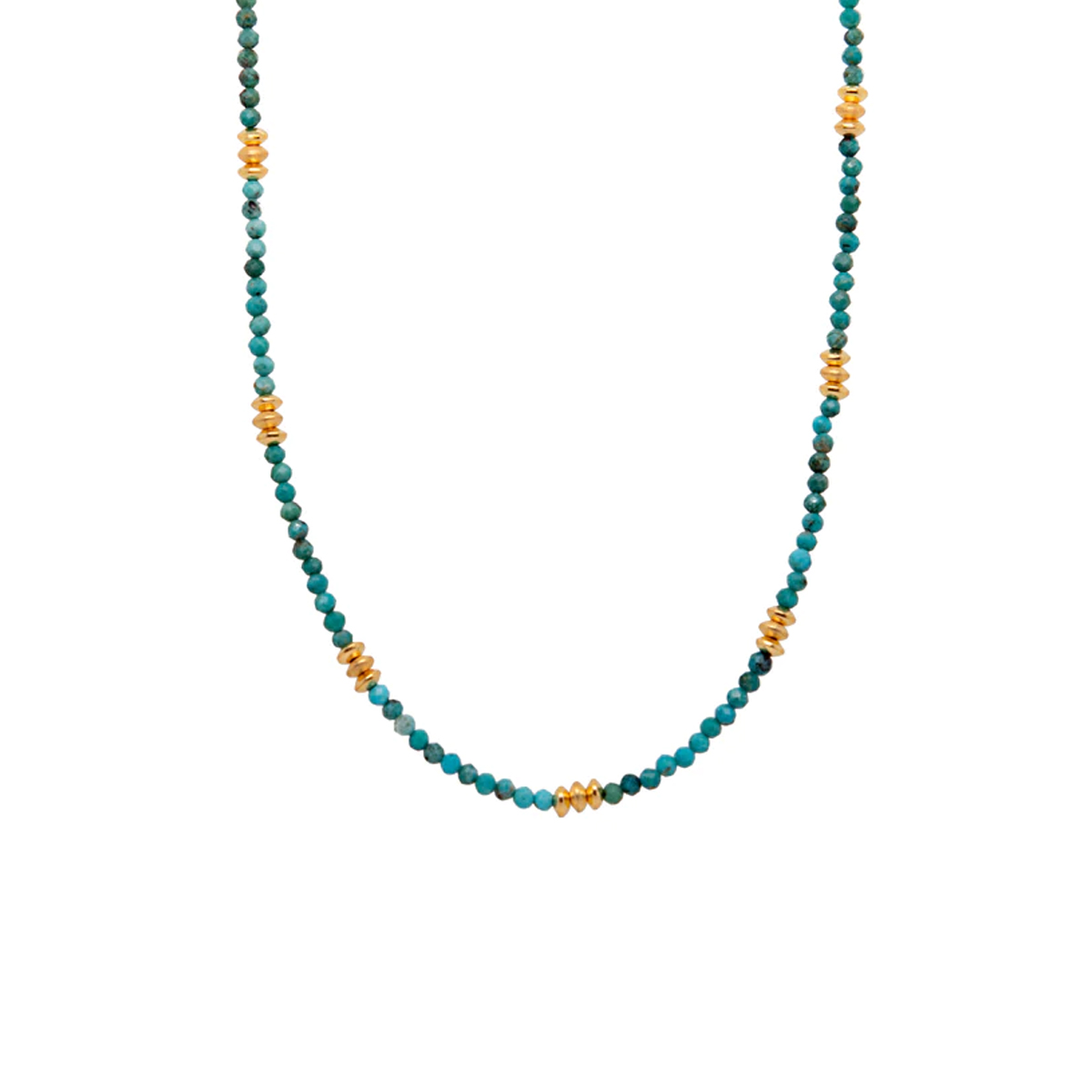 Gold Plated Sterling Silver Karma Turquoise Necklace