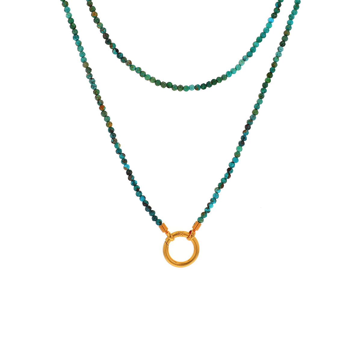 Gold Plated Sterling Silver Turquoise Necklace
