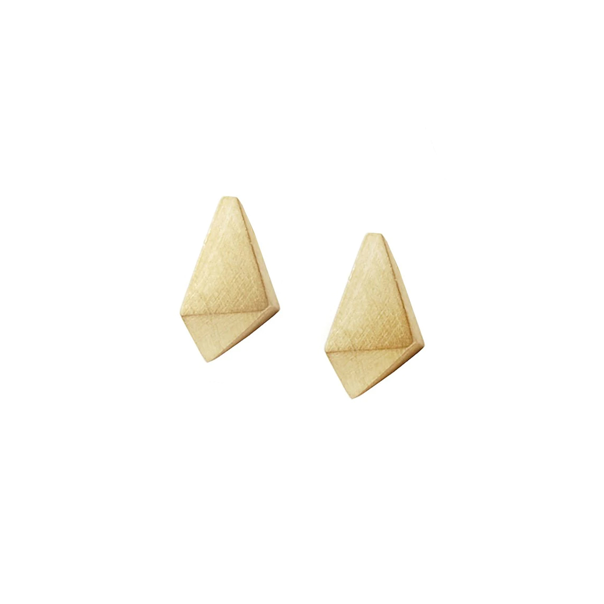 Gold Plated Sterling Silver Geometrical Shape Earrings