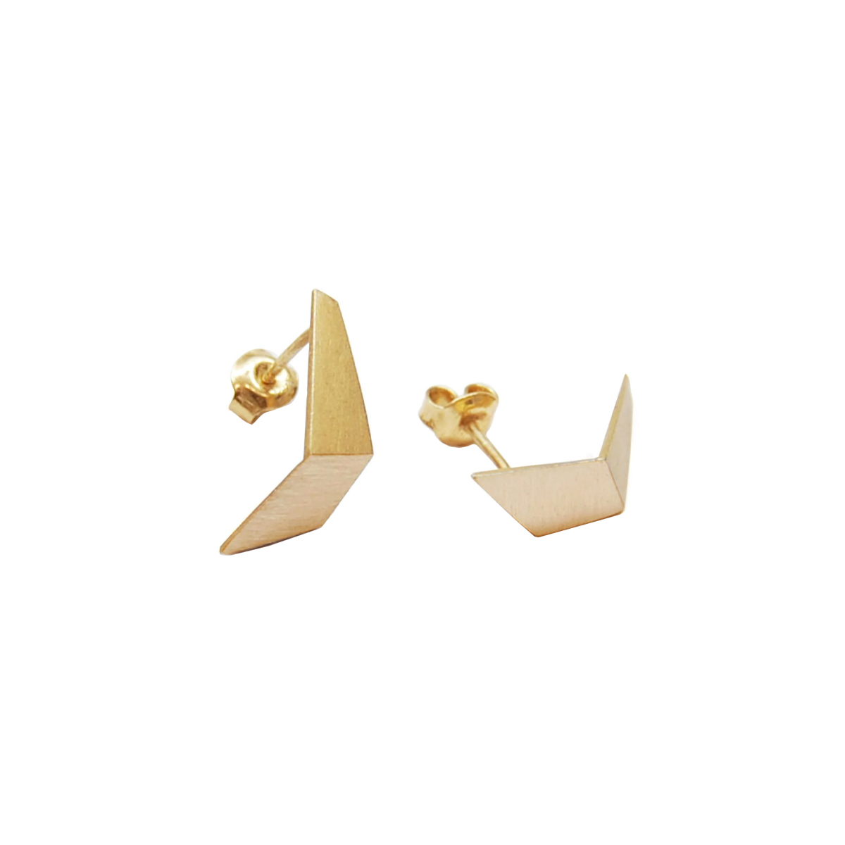 Gold Plated Sterling Silver Geometrical Hoop Earrings
