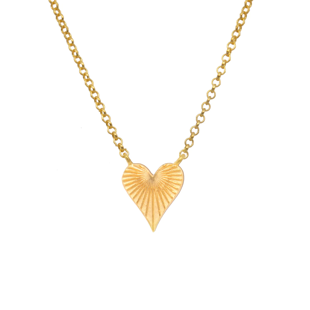 Gold Plated Sterling Silver Heart of Joy Necklace
