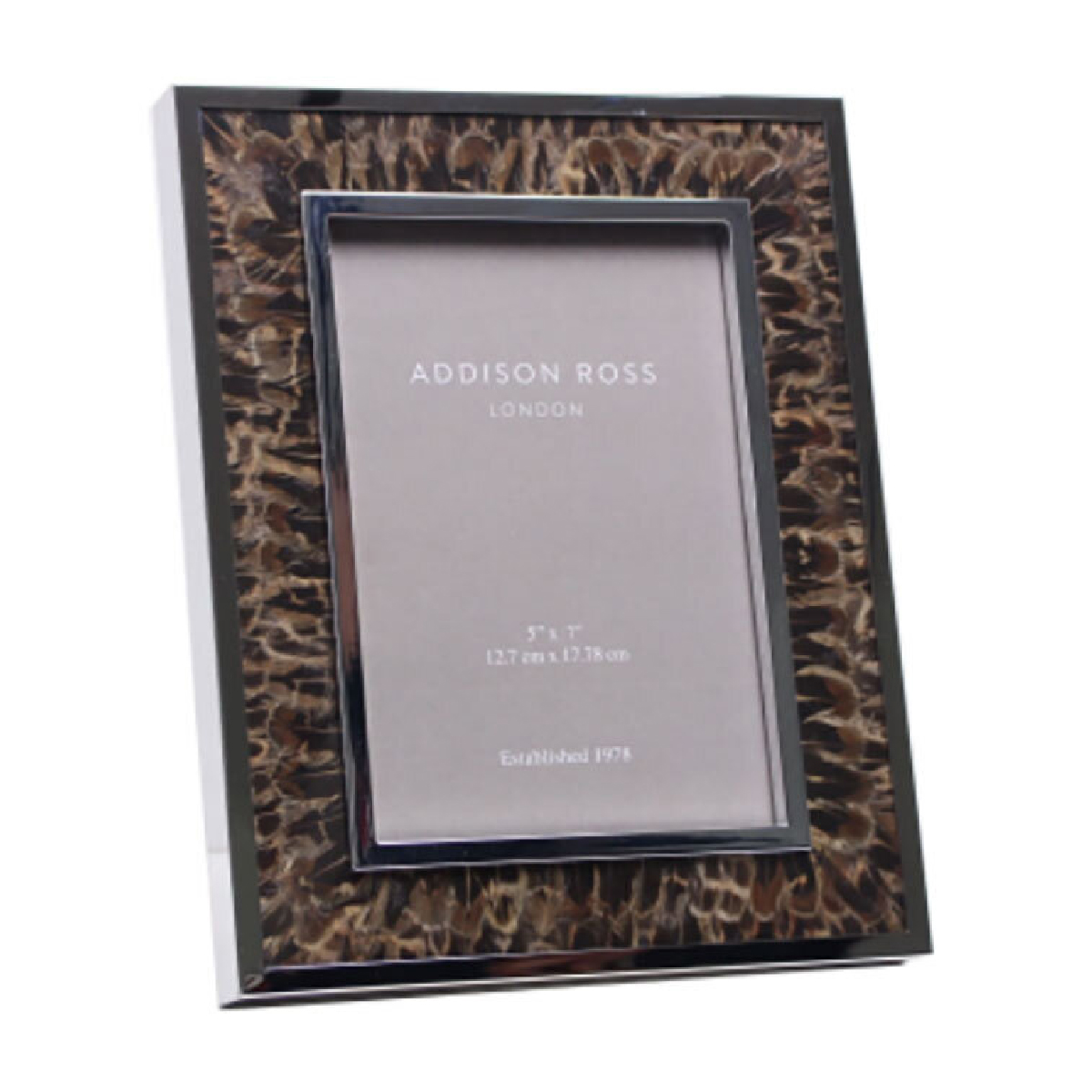 Addison Ross - Pheasant Feather & Silver 5x7 Frame
