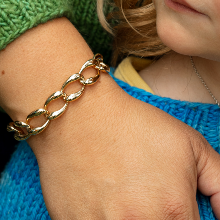 14K Yellow Gold Polished Curb Link Bracelet