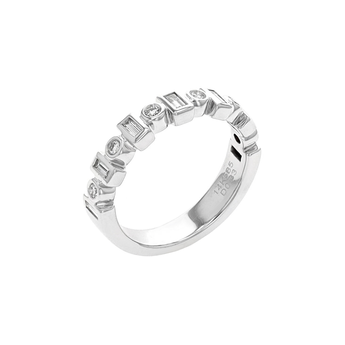 Estate 14K White Gold 0.33 Carat Diamond Fashion Ring