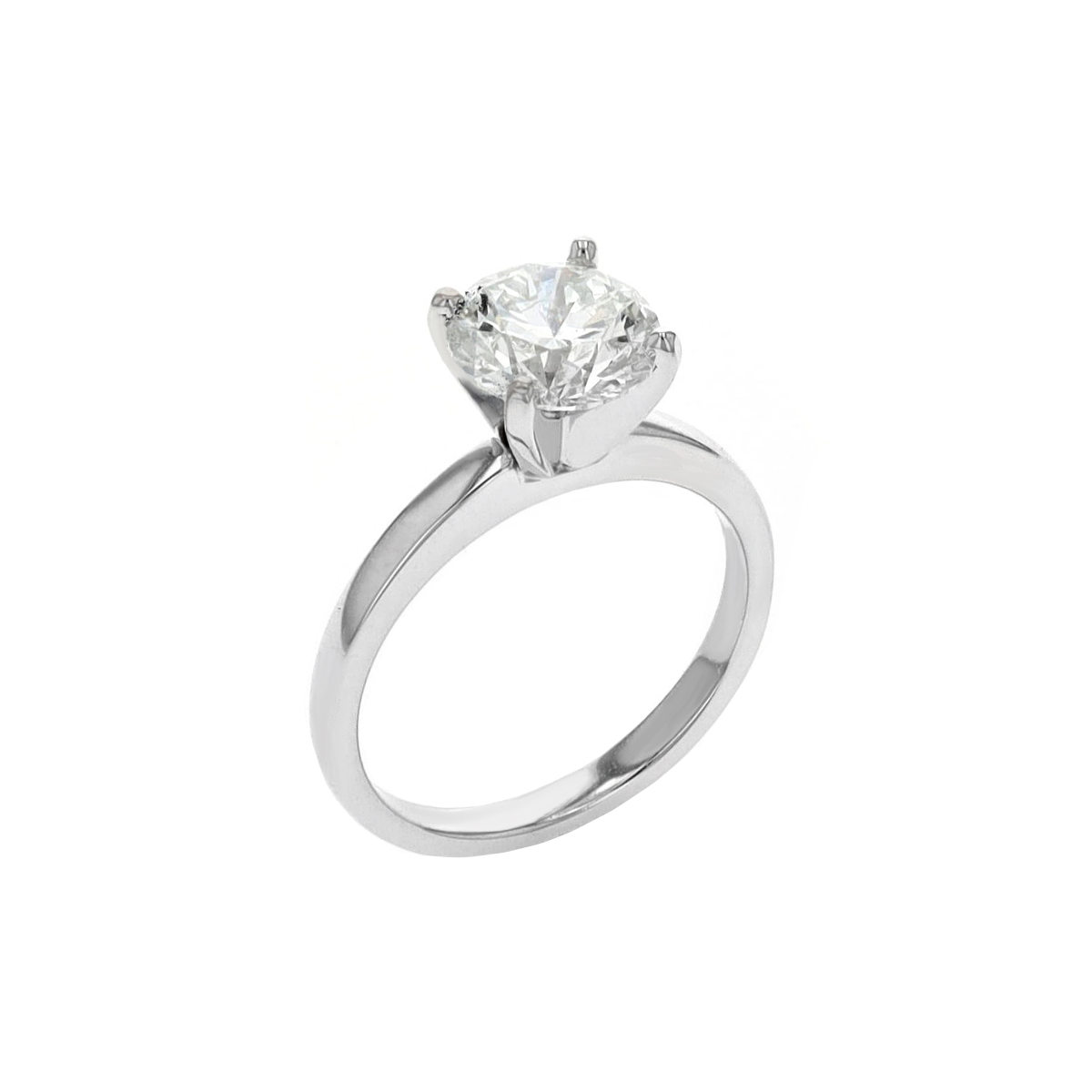 Estate 14K White Gold 2.01 Carat Diamond Engagement Ring