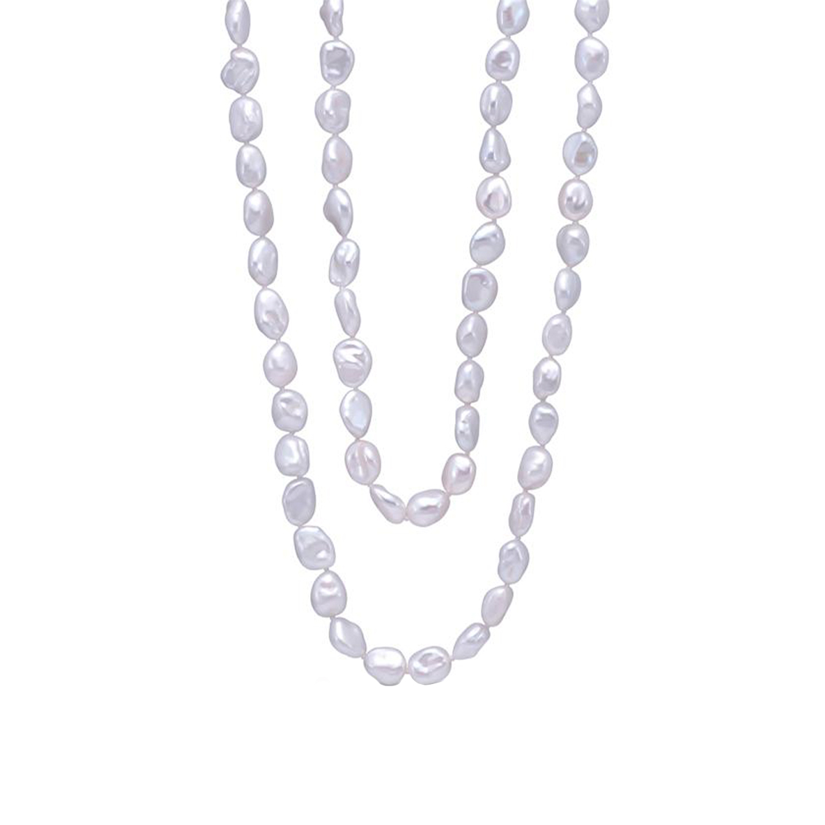 54-Inch Freshwater Keshi Pearl Necklace