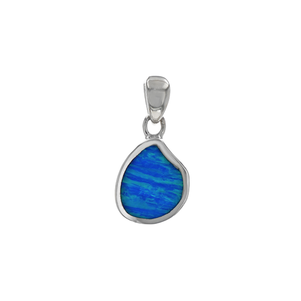 Sterling Silver Freeform Created Opal Pendant