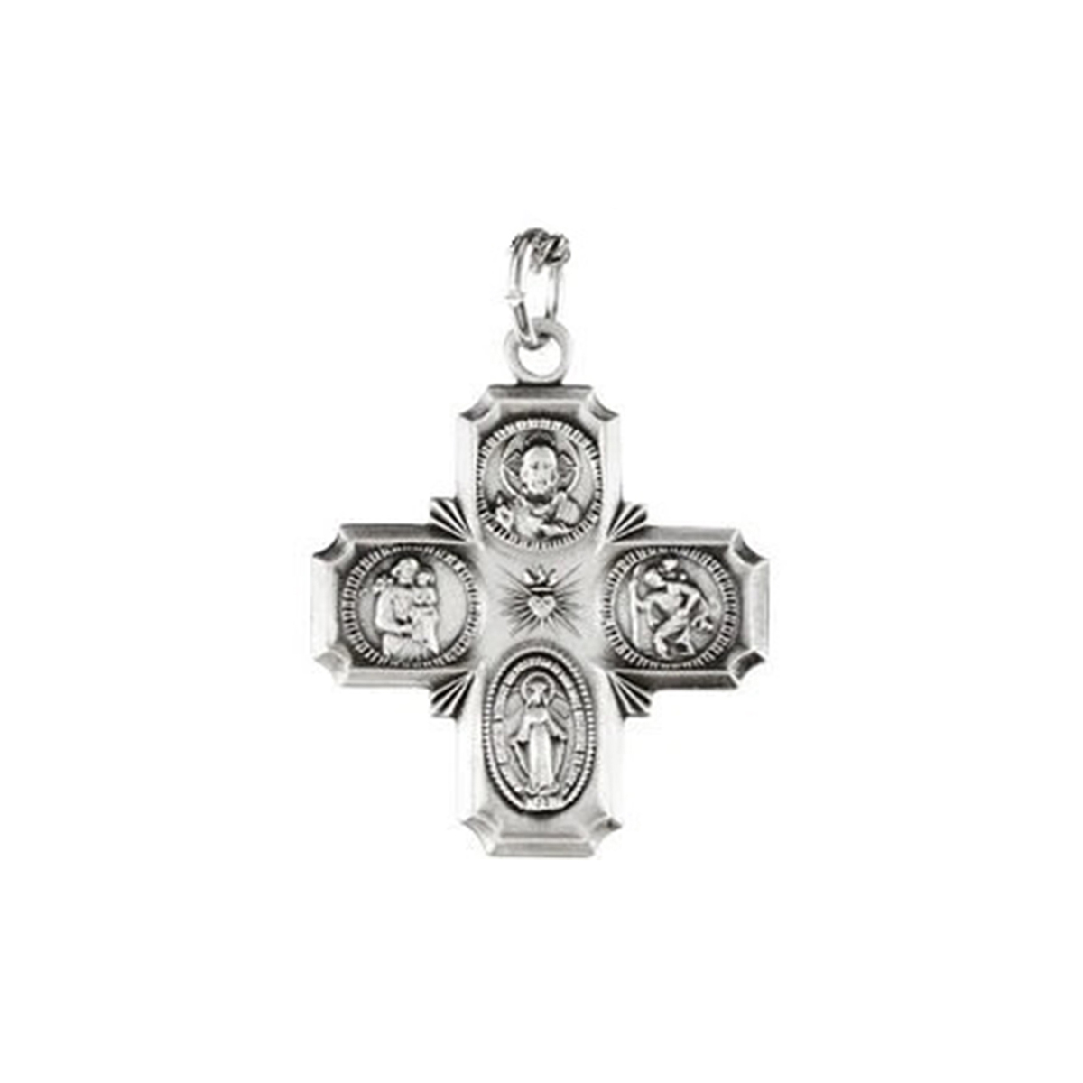 Sterling Silver Large 4-Way Cross Pendant