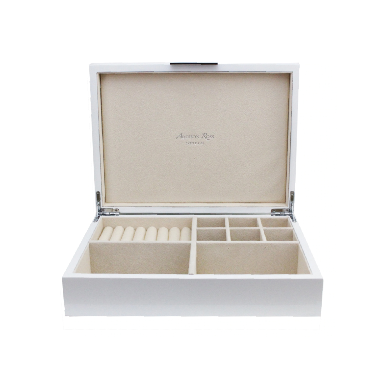Addison Ross - White & Silver Jewelry Box
