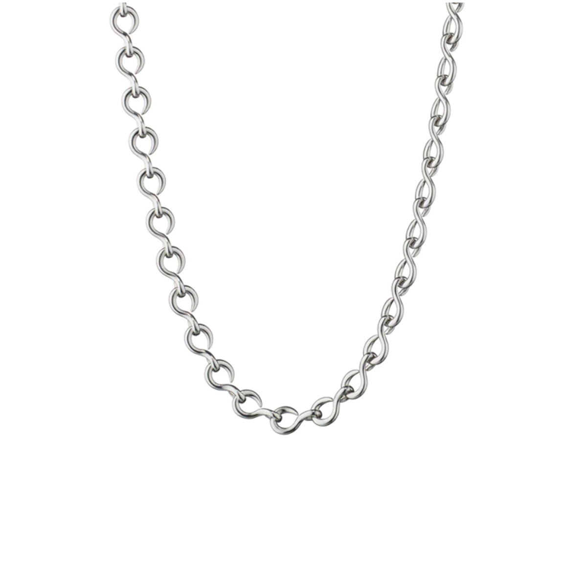 Sterling Silver Twisted Infinity Necklace
