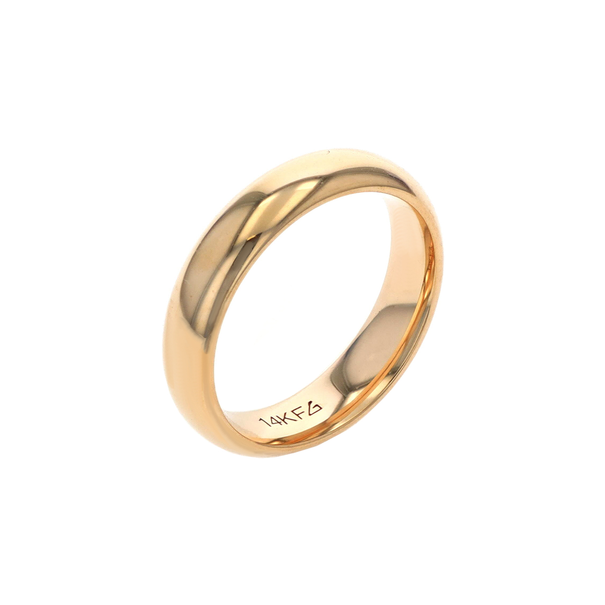 14K Yellow Gold 5 mm Polished Comfort-Fit Wedding Band