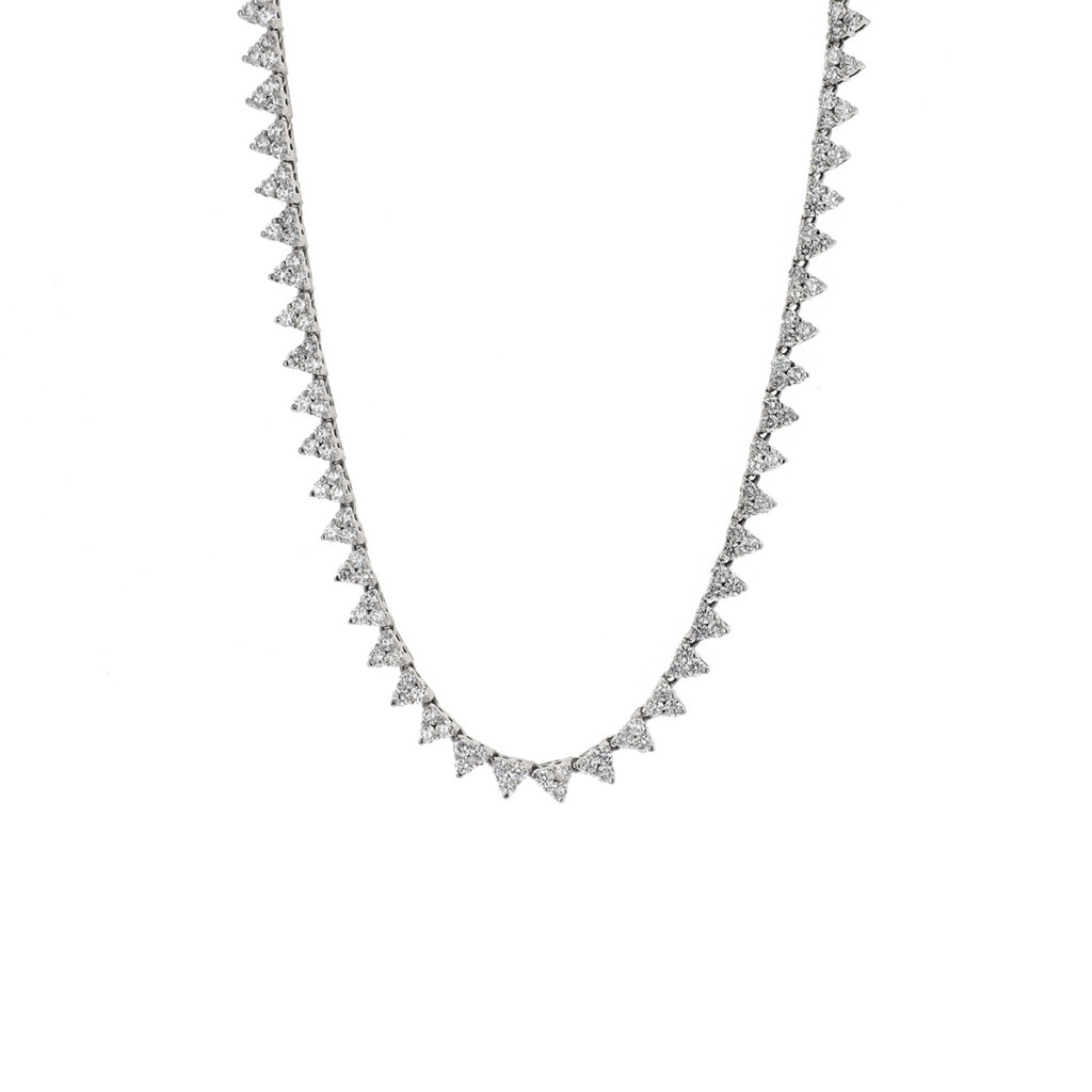 14K White Gold Diamond Necklace