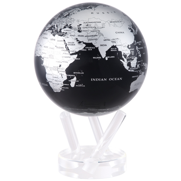 Mova - Black & Silver Globe 6"