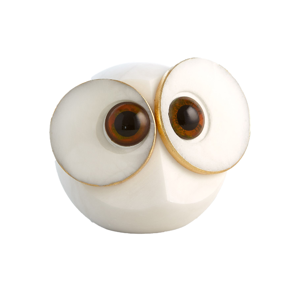 Global Views - Large Alabaster Big-Eyed Owl