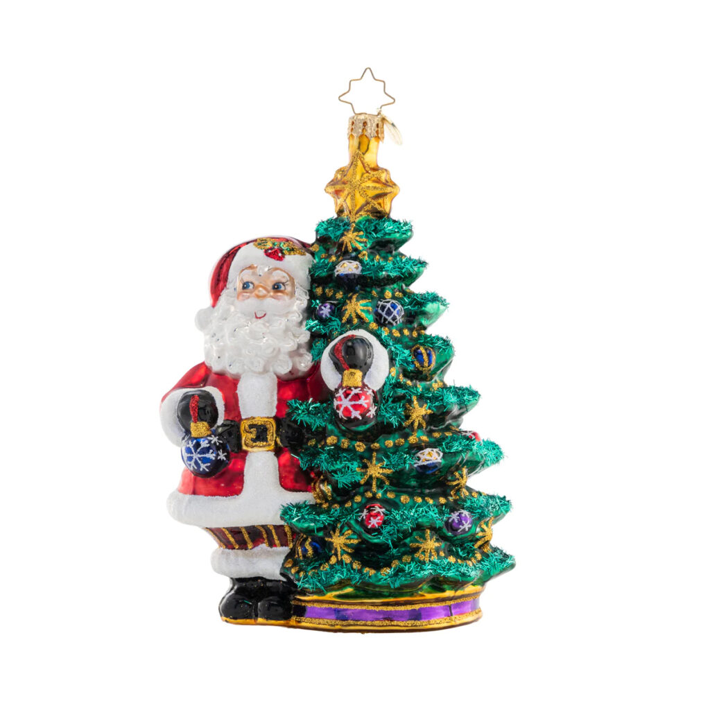 CHRISTOPHER RADKO - Pine Cone selling Santa Ornament