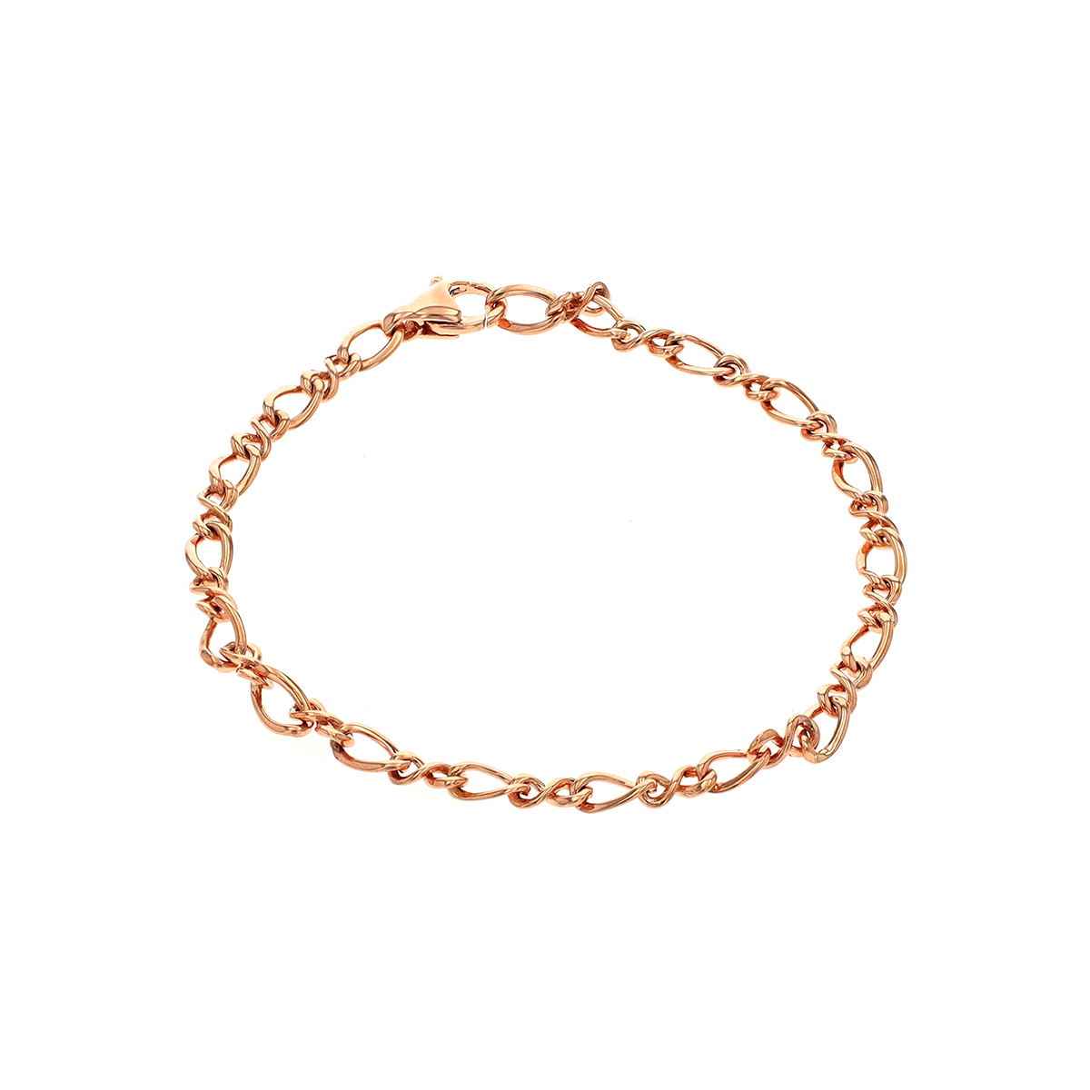 14K Rose Gold 7.5-Inch Fancy Link Bracelet
