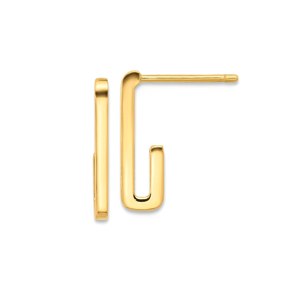 Gold j deals hoop earrings