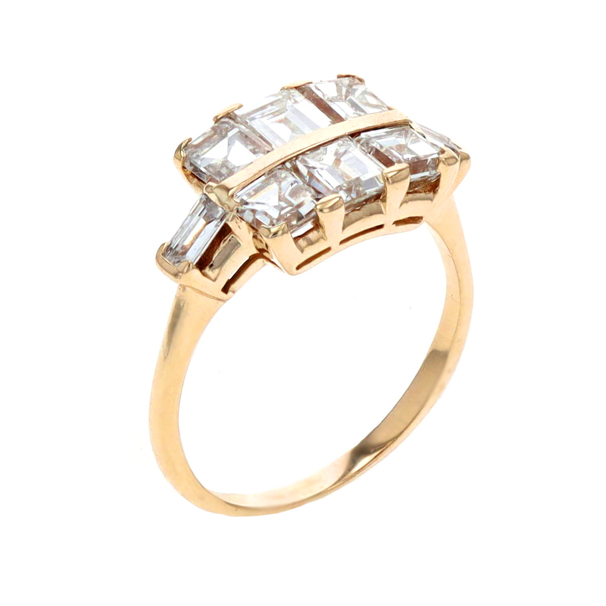Estate 14K Yellow Gold Diamond Fashion Ring