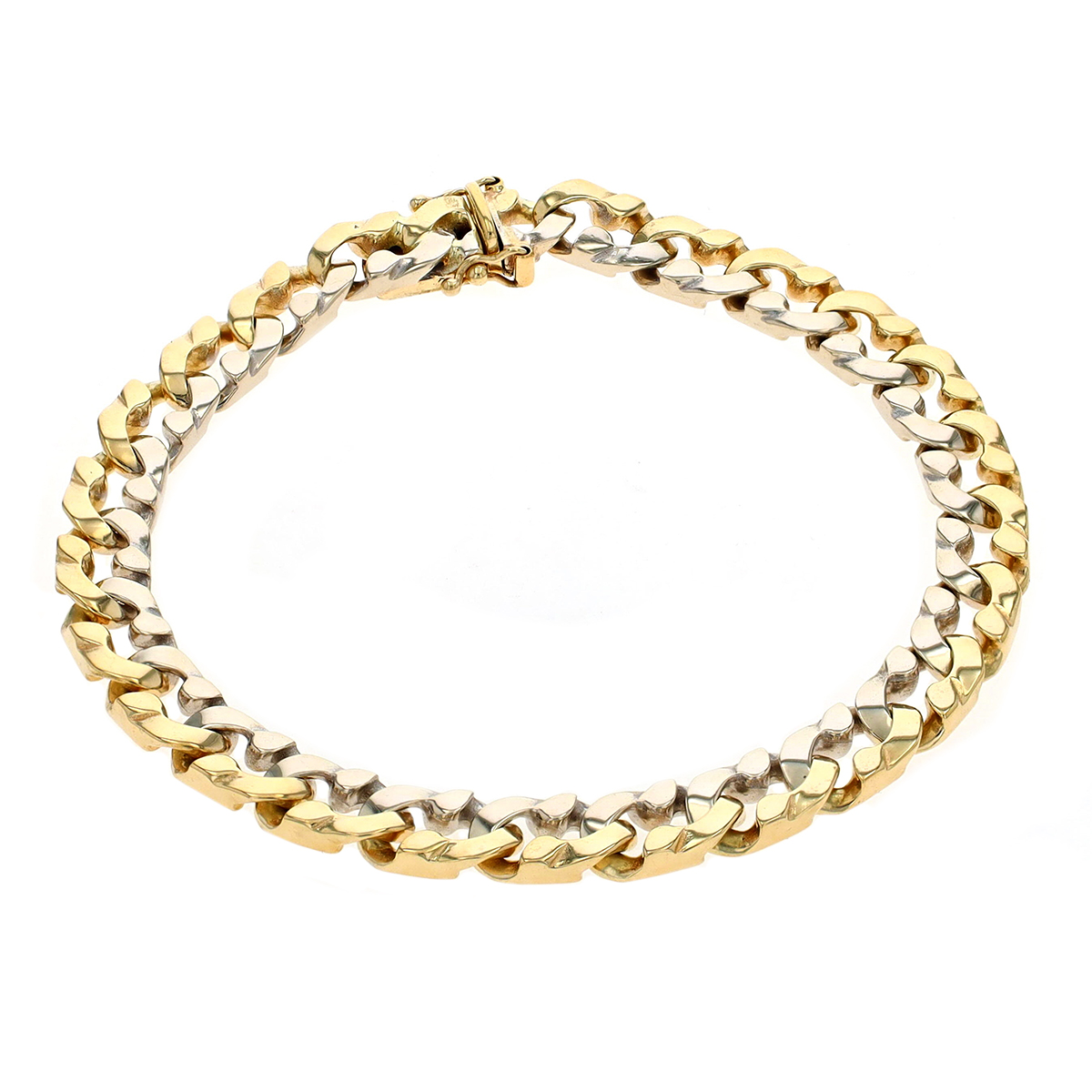 14K Two Toned Link Bracelet