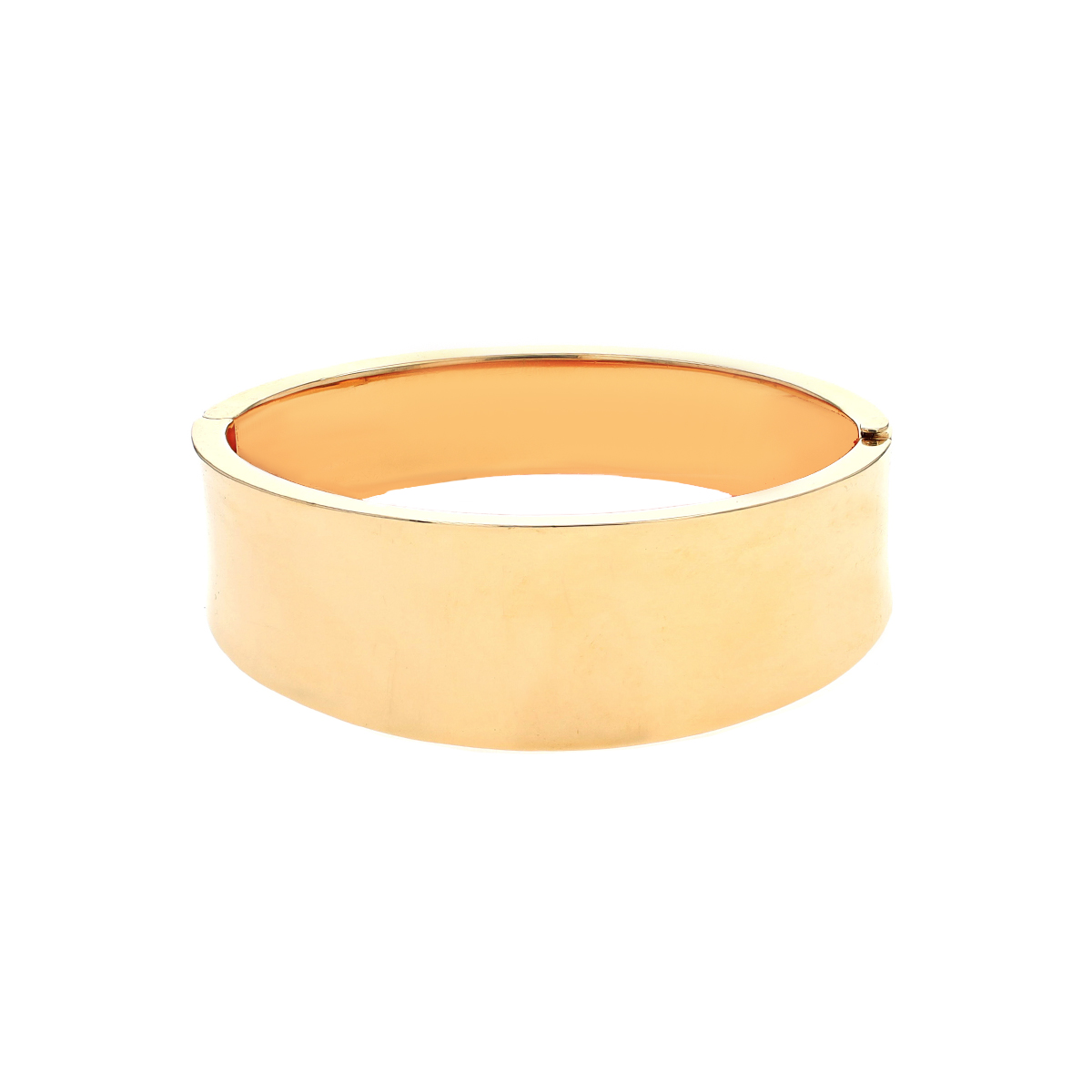 Estate 14K Yellow Gold Polished Concave Bangle Bracelet