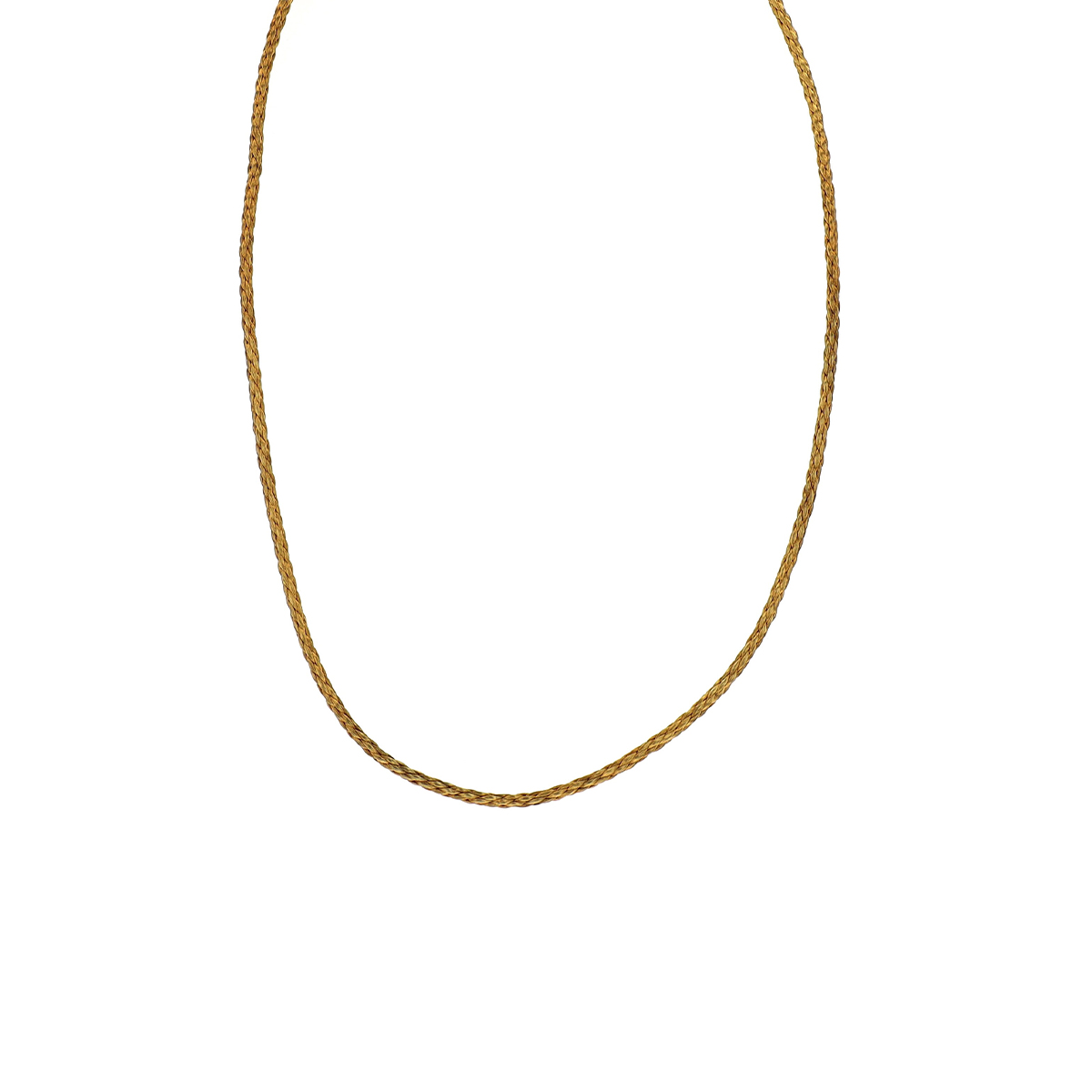 Estate 14K Yellow Gold Woven Cable Chain