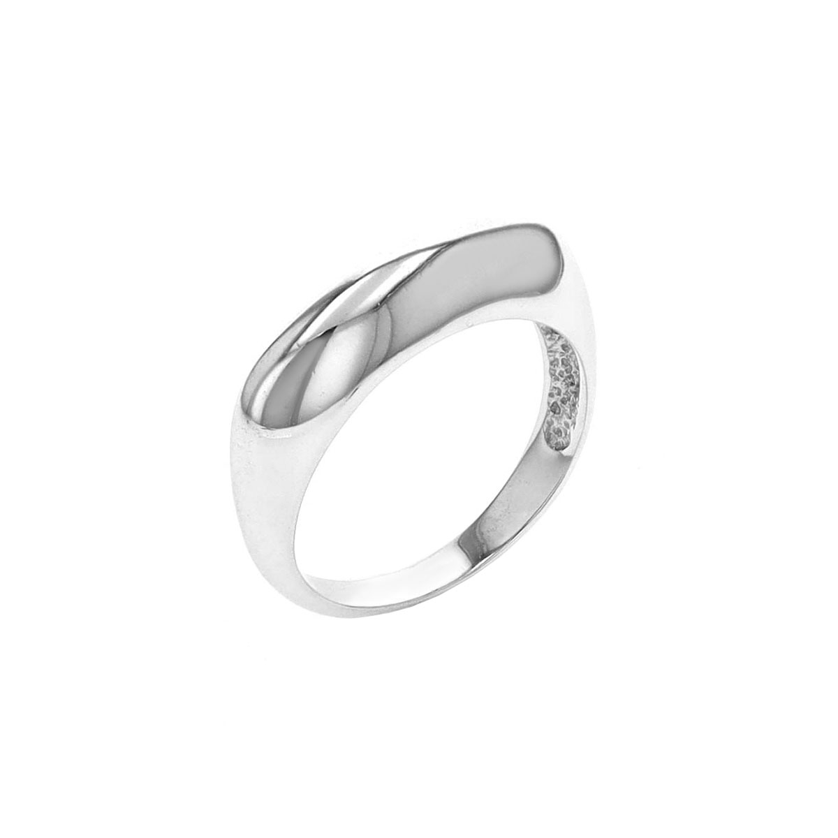Estate 14K White Gold Arched Square Top Ring