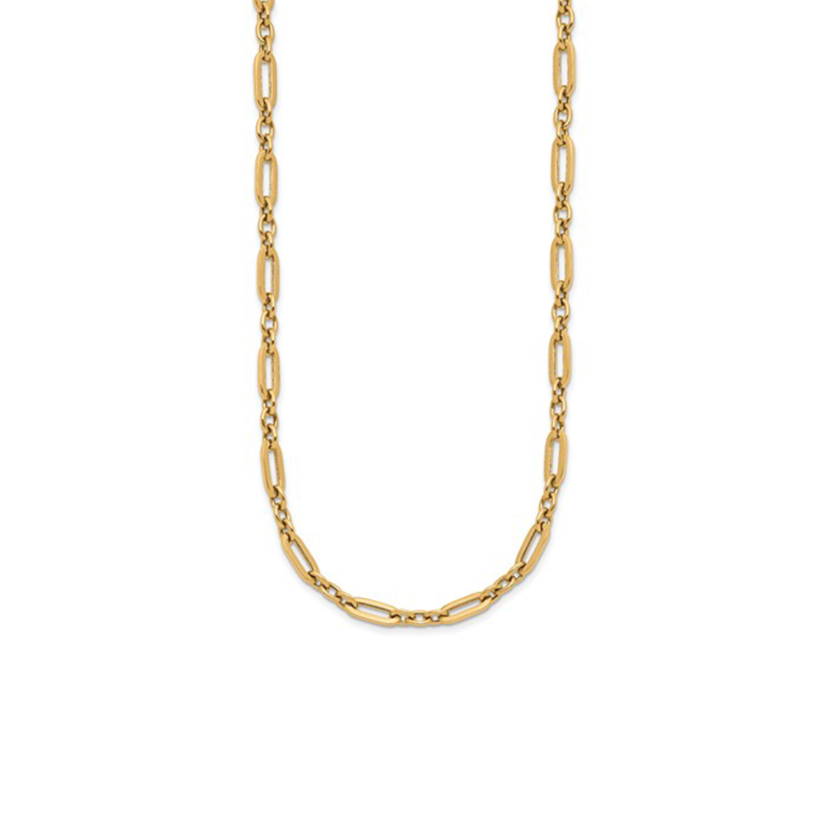 14K Yellow Gold Fancy Link Necklace