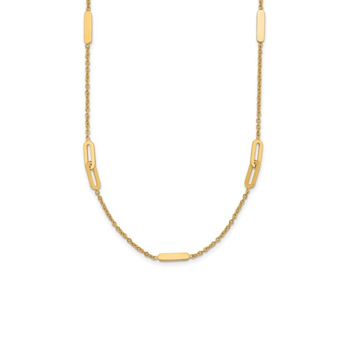 14K Yellow Gold Fancy Link Necklace