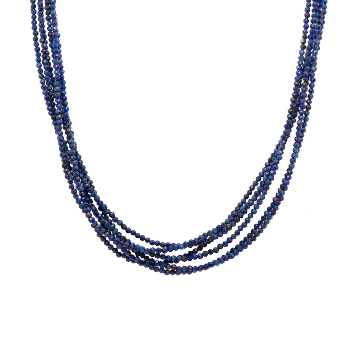 Sterling Silver and Yellow Gold Plated Lapis Necklace