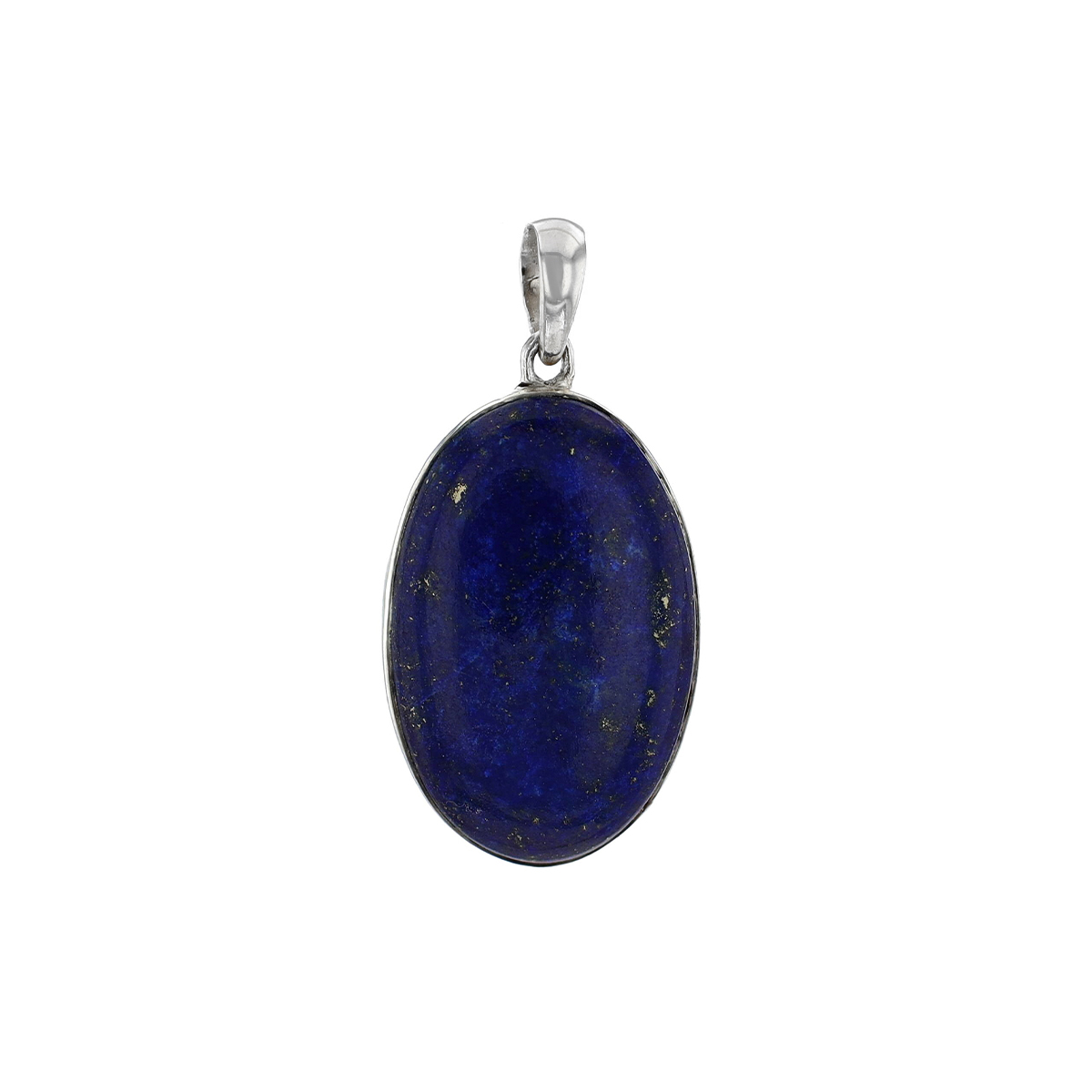 Sterling Silver Oval Lapis Pendant