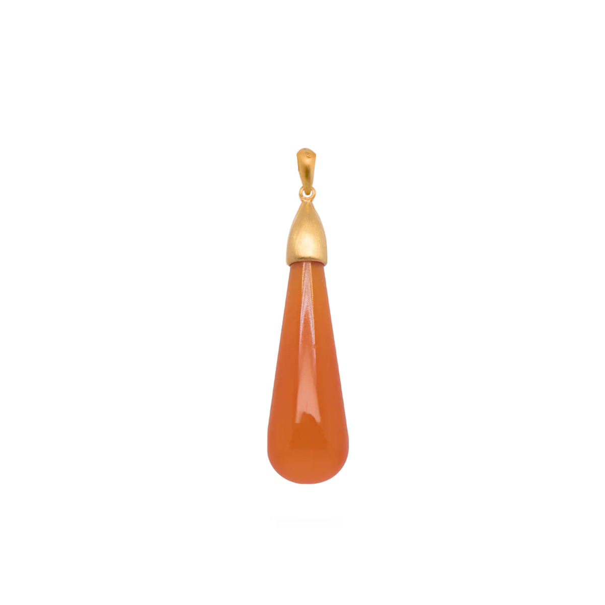 Sterling Silver and Yellow Gold Plated Red Onyx Pendant