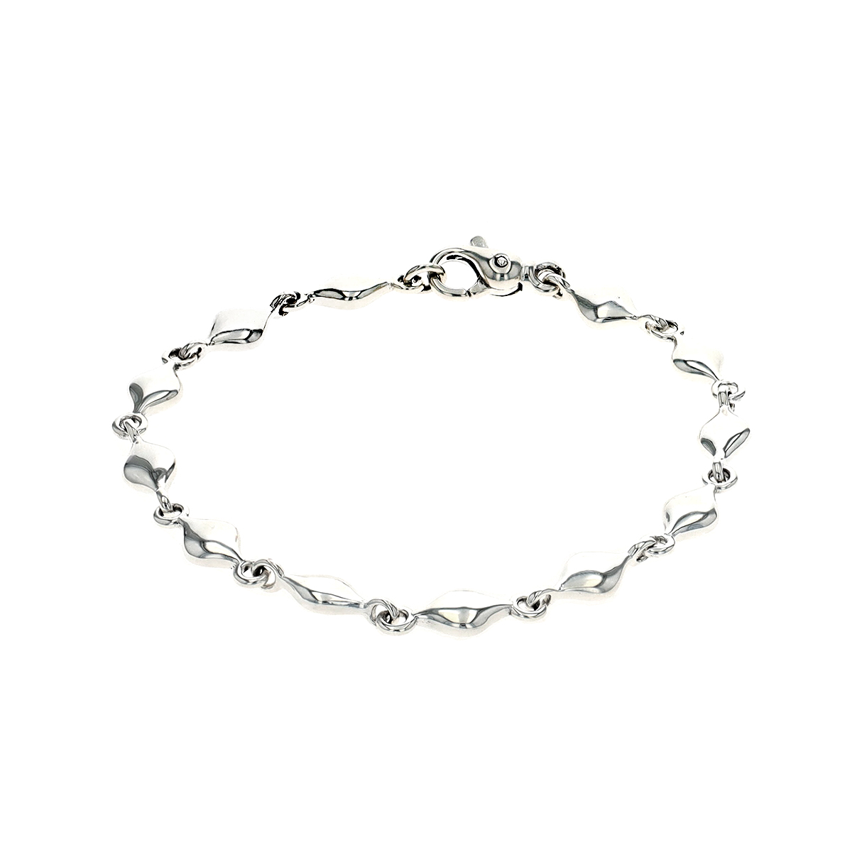 Sterling Silver Curvy Link Bracelet